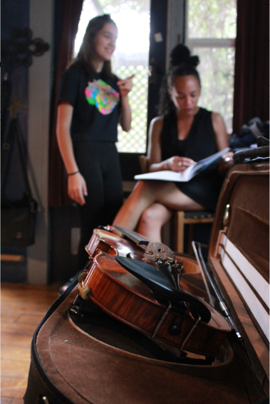 Harriett teaching during music lessons in Colorado Springs